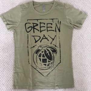 Army Green Fitted Green Day T-Shirt